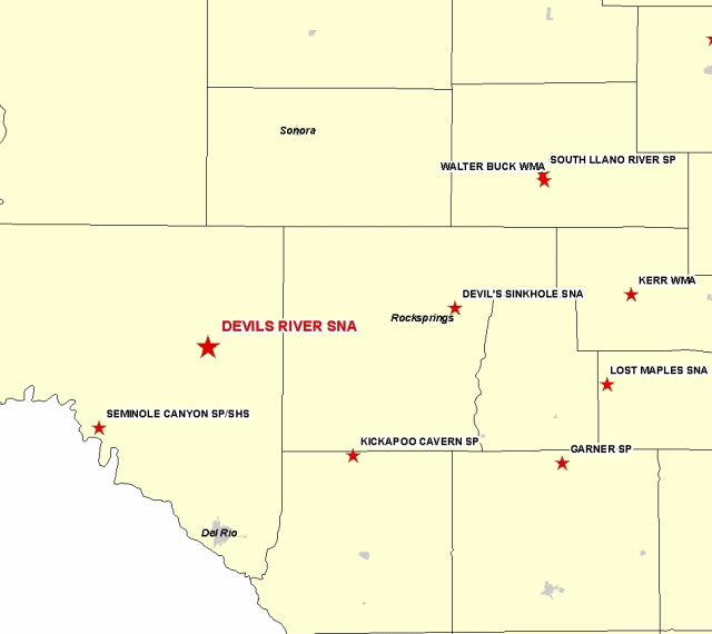 Vicinity Map for the Devils River Project Area