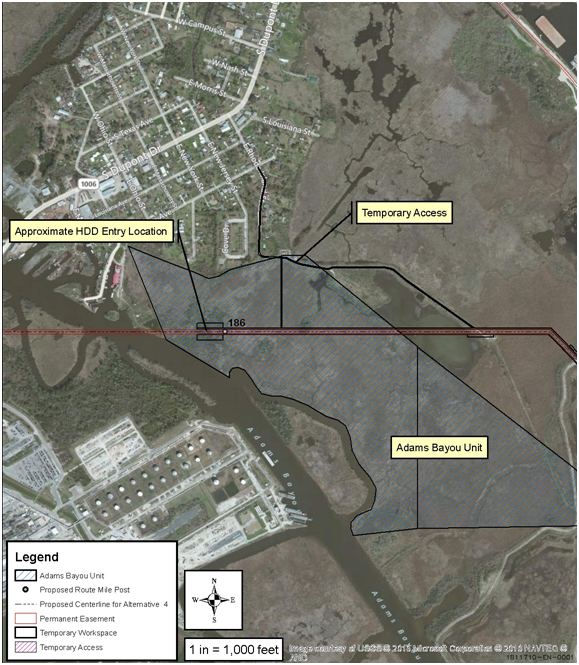 Site Map Showing Proposed Pipeline Easement
