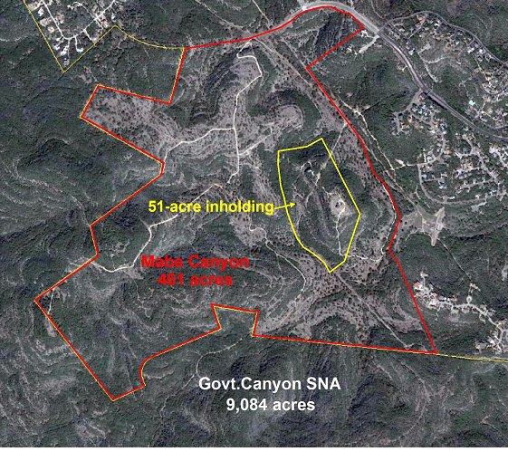 Site Map Showing Location of Inholding within Government Canyon SNA