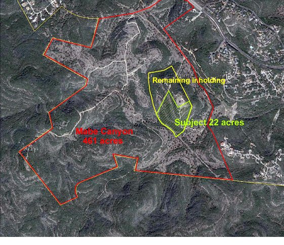 Close-Up of 22-Acre Subject Tract Shown in Green