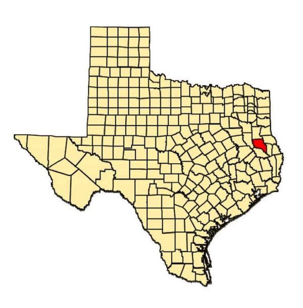 Location of Alazan Bayou WMA - Nacogdoches County
