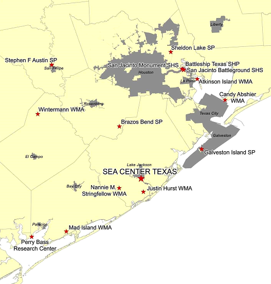 Vicinity Map Sea Center Texas