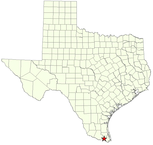Location Map for Boca Chica State Park in Cameron County