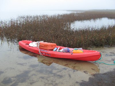 core sampling equipment in kayak