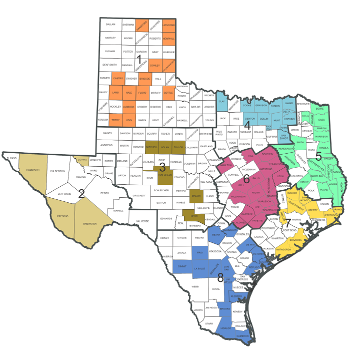 Texas Map Game
