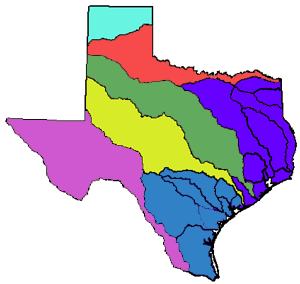Texas River Basins Map