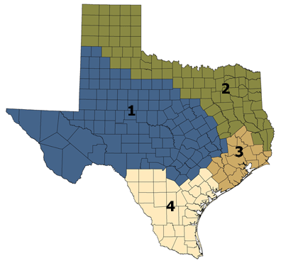 Clickable map showing KAST regions