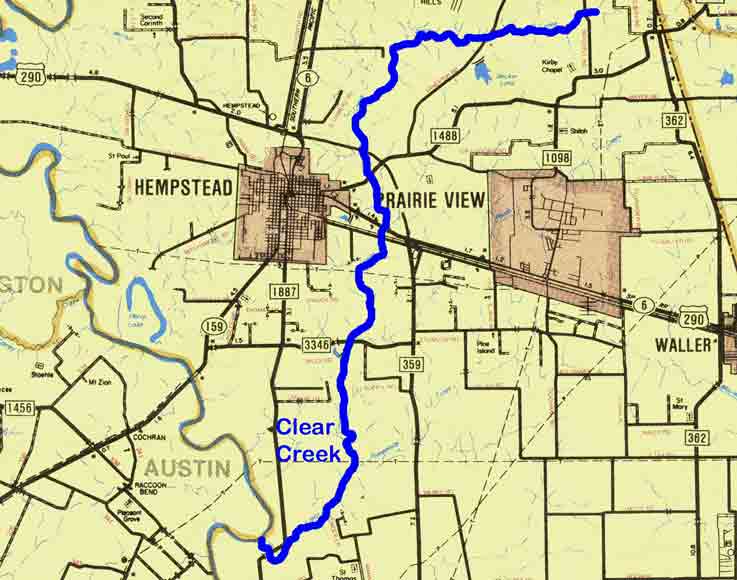 Map Location of Clear Creek