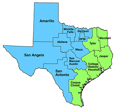 Inland Fisheries Management Regions Districts Texas Parks