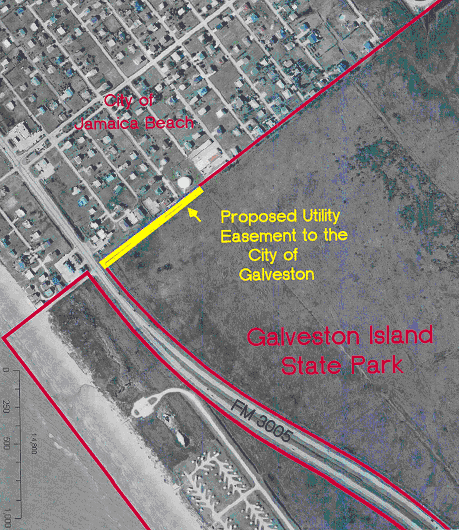 Proposed Utility Easement to the City of Galveston