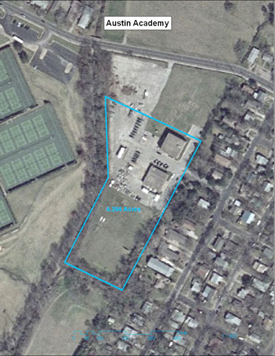 Location of 4.26 Acre Austin Game Warden Academy, proposed for Land Sale