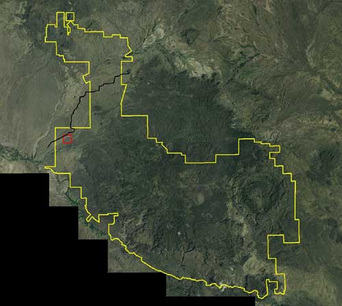 Location of inholding in relation to Big Bend Ranch State Park