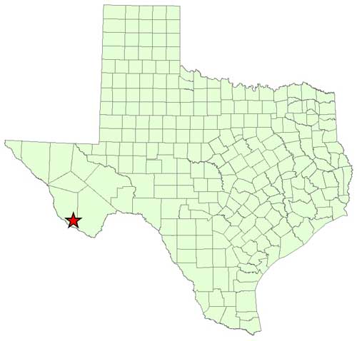 Location of Big Bend Ranch State Park in relation to Presidio and Brewster Counties