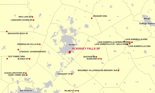 Vicinity Map - McKinney Falls State Park