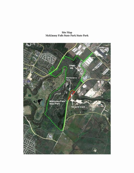 Site Map - McKinney Falls State Park