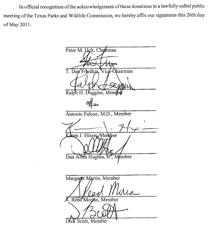 Commission Signatures