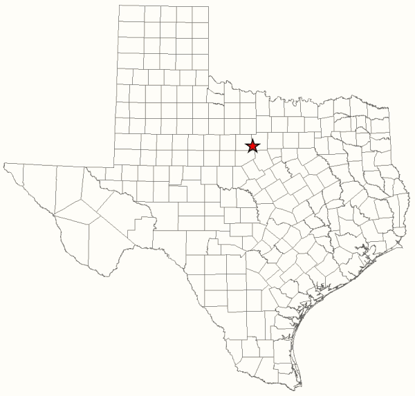 Map Showing Location of Proposed Park Site in Palo Pinto and Stephens Counties