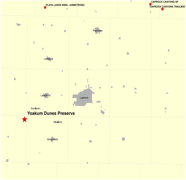 Vicinity Map 
- Yoakum Dunes Preserve