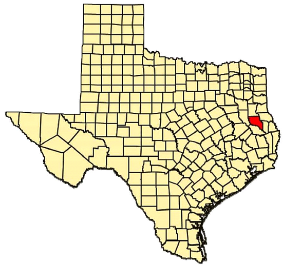 Location of Alazan Bayou WMA Nacogdoches County
