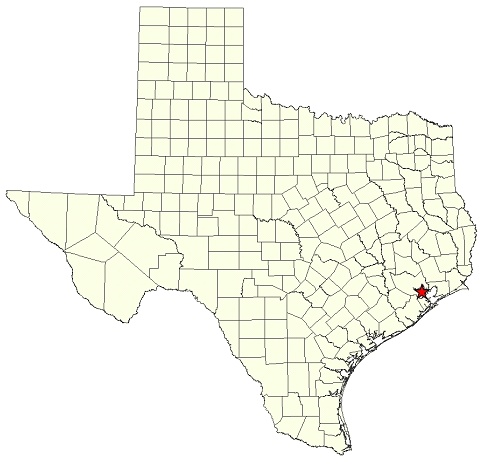Location Map for Sheldon Lake State Park in Harris County