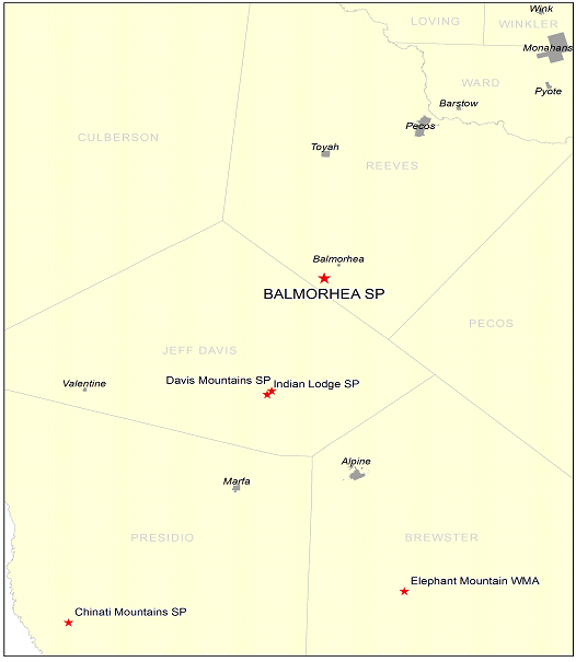 Vicinity Map - Balmorhea State Park
