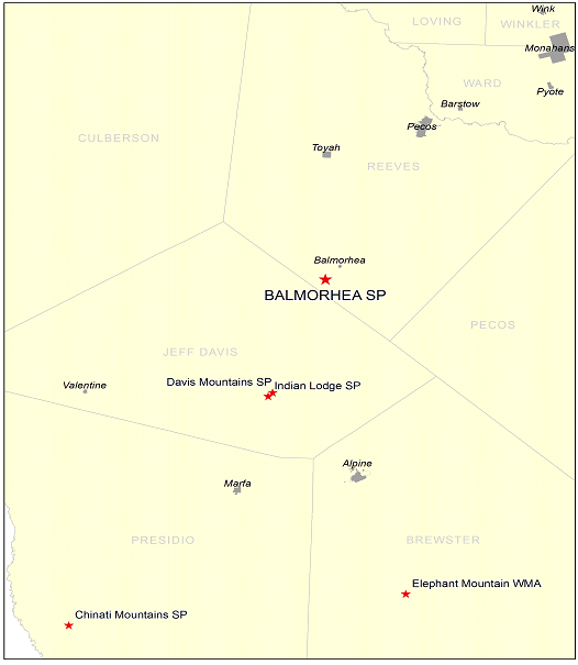 Vicinity Map - Balmorhea State Park
