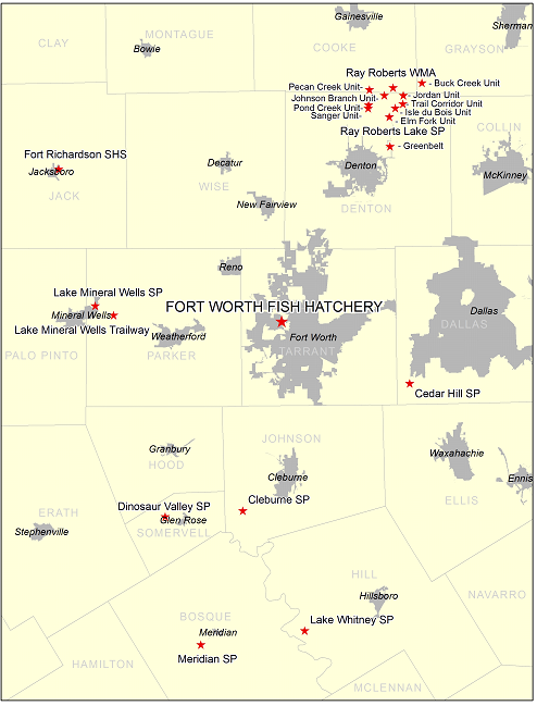 Vicinity Map - Fort Worth Fish Hatchery