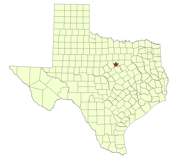 Location Map for Dinosaur Valley State Park in Somervell County