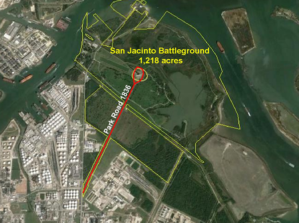 San Jacinto State Historic Site Map
