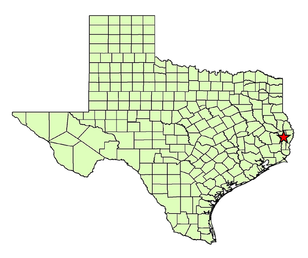 Location Map for Jasper Fish Hatchery/East Texas Conservation Center