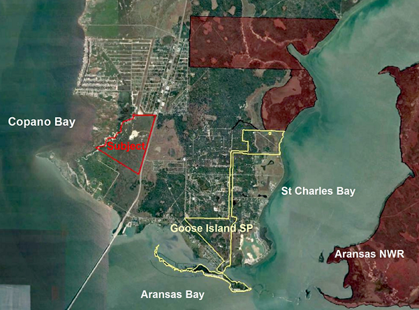 Site Map for Subject Approximately 214  Acre Site Two Miles West of Goose Island State Park