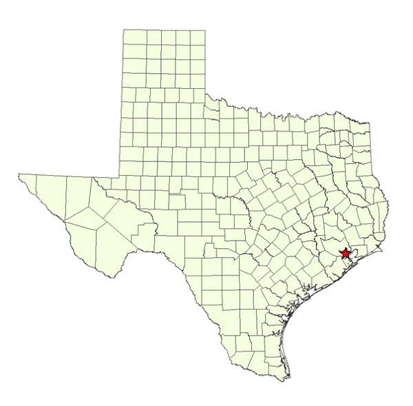 Location Map for San Jacinto State Historic Site – Harris County