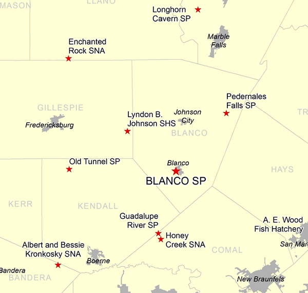 Vicinity Map of Blanco SP
