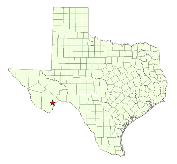 Location Map for Black Gap Wildlife Management Area in Brewster County