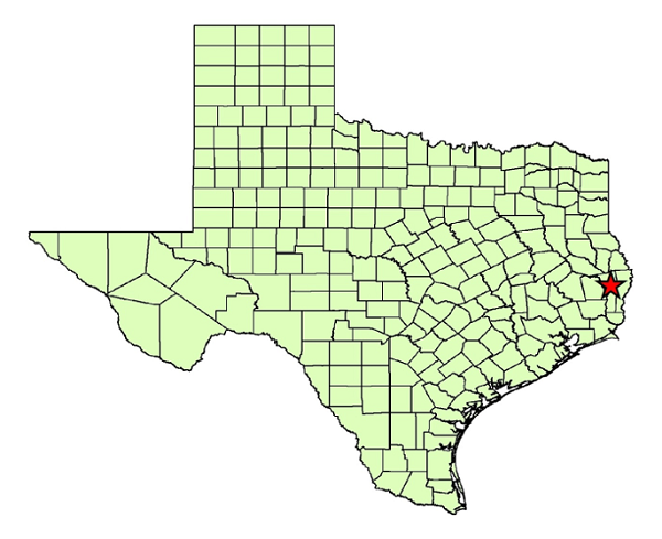 Location Map for Jasper Fish Hatchery/East Texas Conservation Center