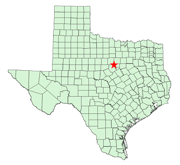 Location Map for Lake Mineral Wells State Park