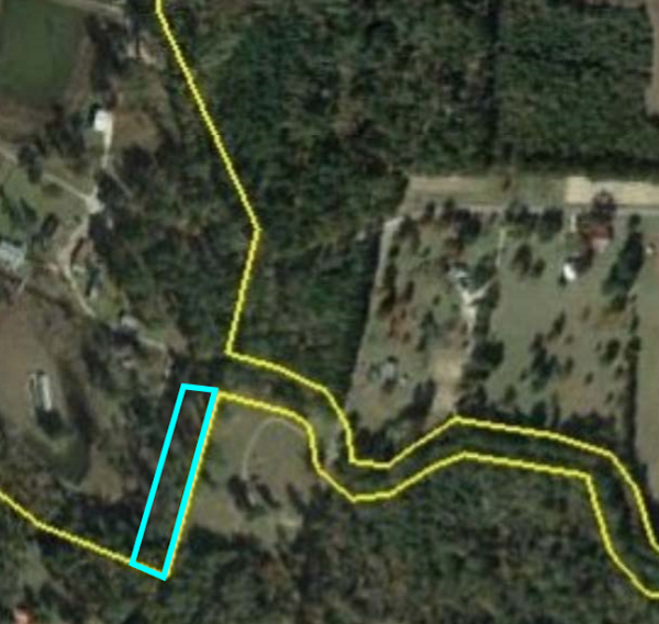 The Former Jasper Fish Hatchery Outlined in Yellow