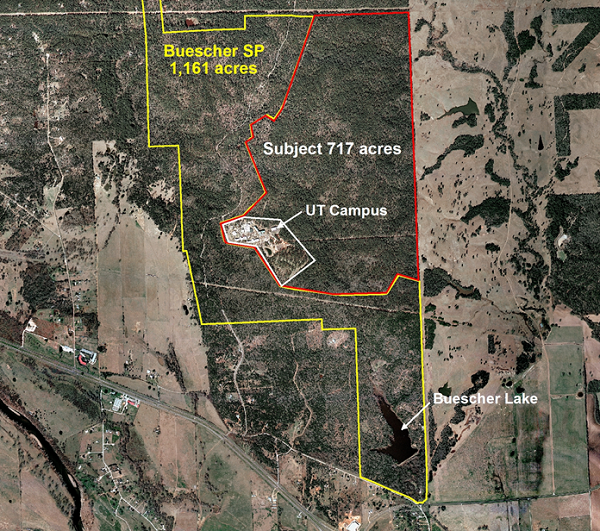 Site Map Showing Location of 717 Acres Conveyed