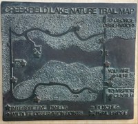 Bronze plate showing trail map