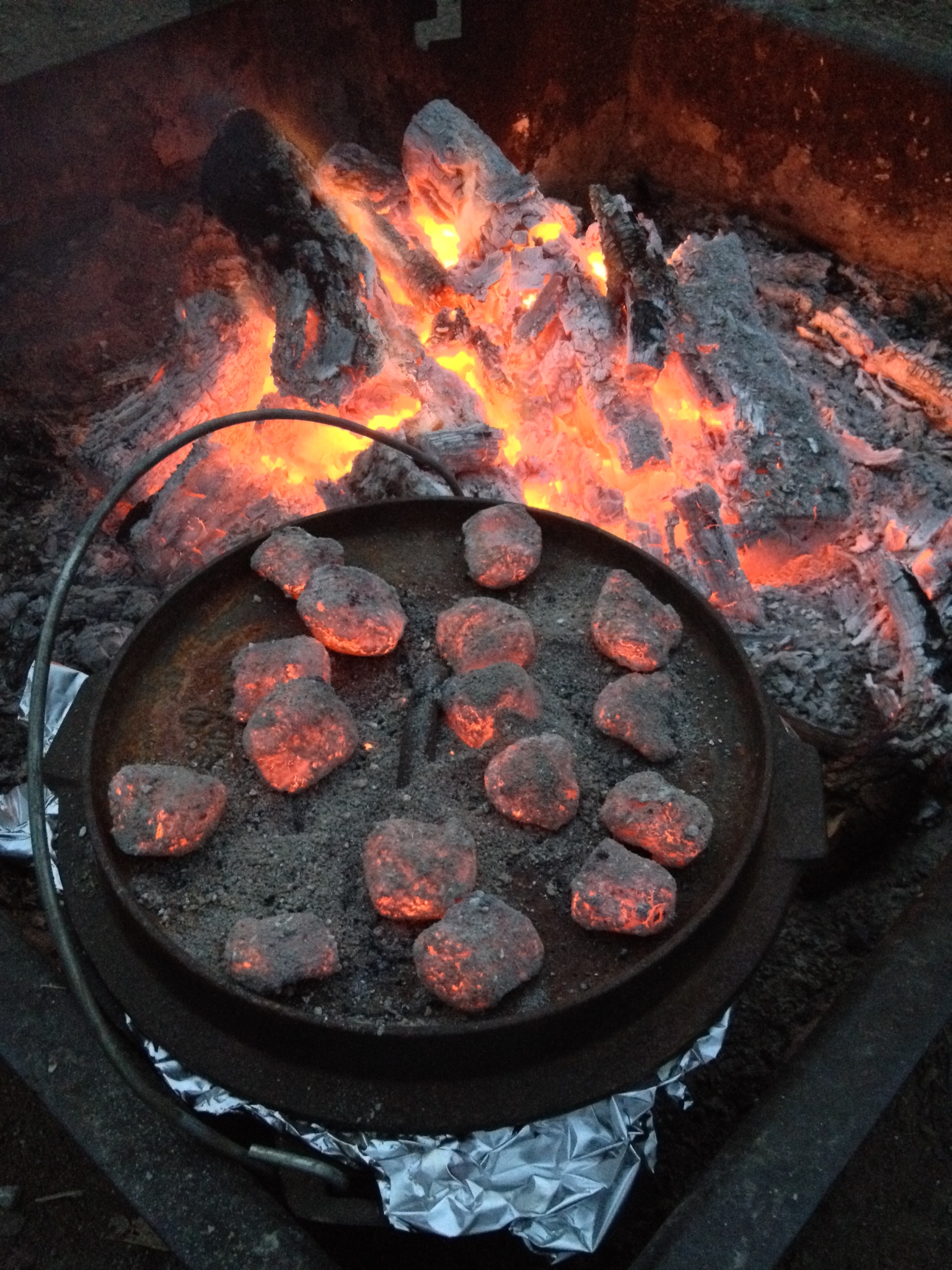 Dutch Oven with Coals