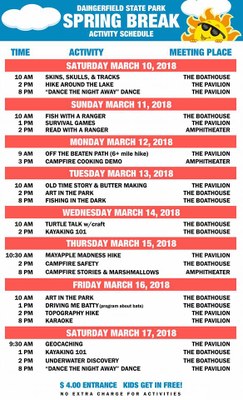daingerfield spring break 18 schedule