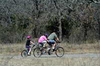 family bicycling