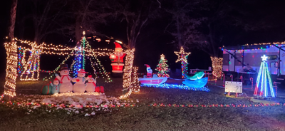 decorated campsite