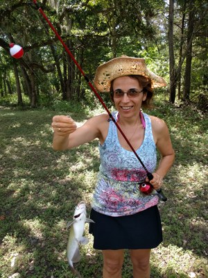 This visitor caught her first fish a one of our events last year!