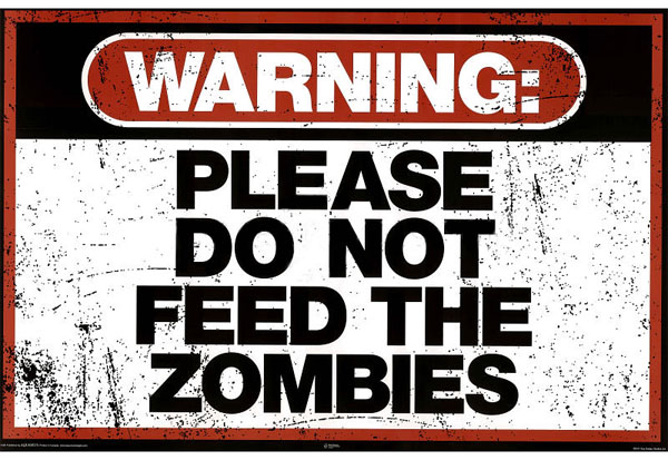 zombie hazard sign