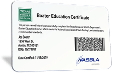 Boater Education Card