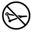 crossed out water ski handle icon