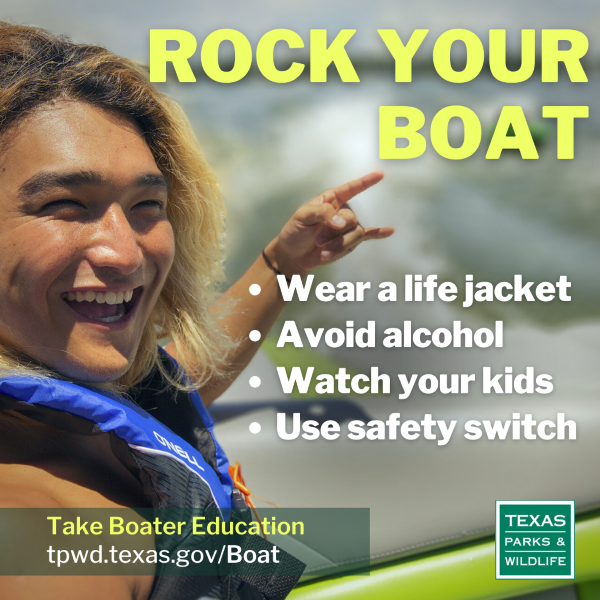 Rock your boat! Avoid alcohol, wear a life jacket, watch your children, use a safety switch!