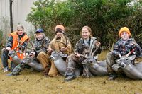 Youth hunters with their harvests