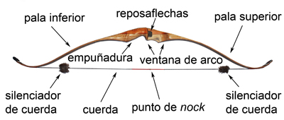 diagram of a recurve bow